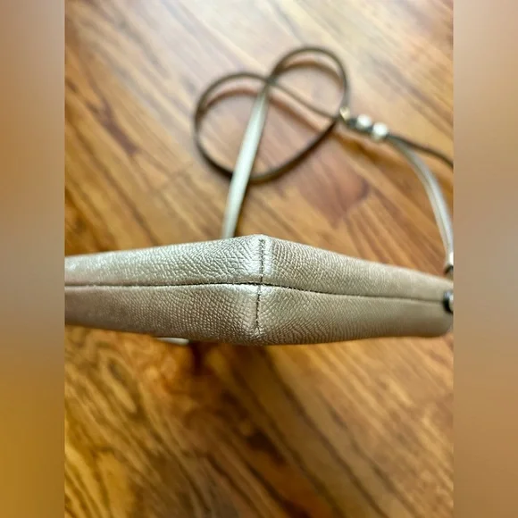 COACH Kitt Metallic Messenger Crossbody Purse - Picture 9 of 13